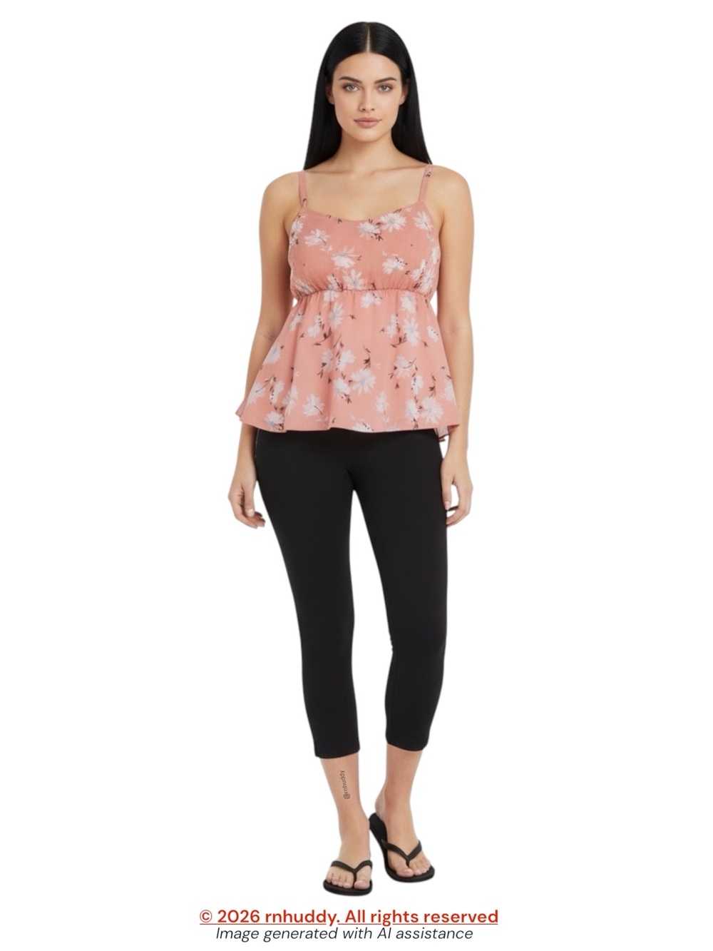 Lysse 1X black flattering stretch cotton crop leggings